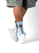 Load image into Gallery viewer, RugRiders Palm Tree Socks – Blue