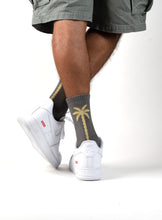 Load image into Gallery viewer, RugRiders Palm Tree Socks – Grey