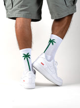 Load image into Gallery viewer, RugRiders Palm Tree Socks – White