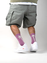 Load image into Gallery viewer, RugRiders Palm Tree Socks – Purple