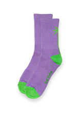 Load image into Gallery viewer, RugRiders Palm Tree Socks – Purple