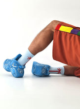 Load image into Gallery viewer, RugRiders Palm Tree Socks – Ice Blue