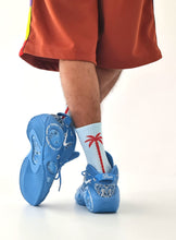 Load image into Gallery viewer, RugRiders Palm Tree Socks – Ice Blue