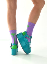 Load image into Gallery viewer, RugRiders Palm Tree Socks – Purple
