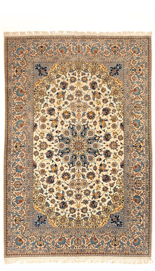 Handgeknüpfter Seidenteppich Isfahan